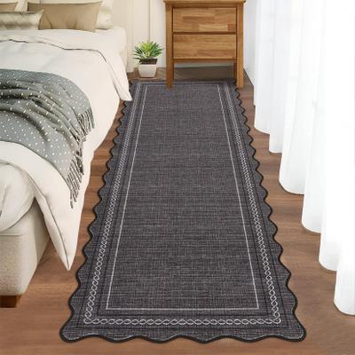 Garvee Modern Curved Rope Border Scalloped Area Rug