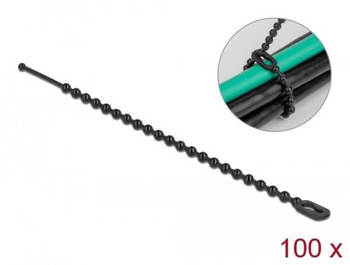 Delock 19566 Kabelbinder Schwarz 100St.