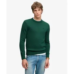 Superdry für Herren. M6110717A Grüner Preppy-Pullover (XL), Lässig, Baumwolle