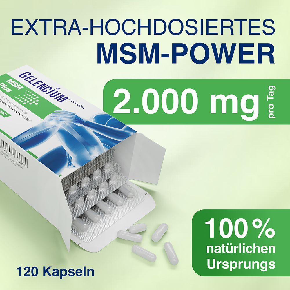 Gelencium MSM Plus Kapseln+Vitamin C hochdosiert 120 St Kapseln