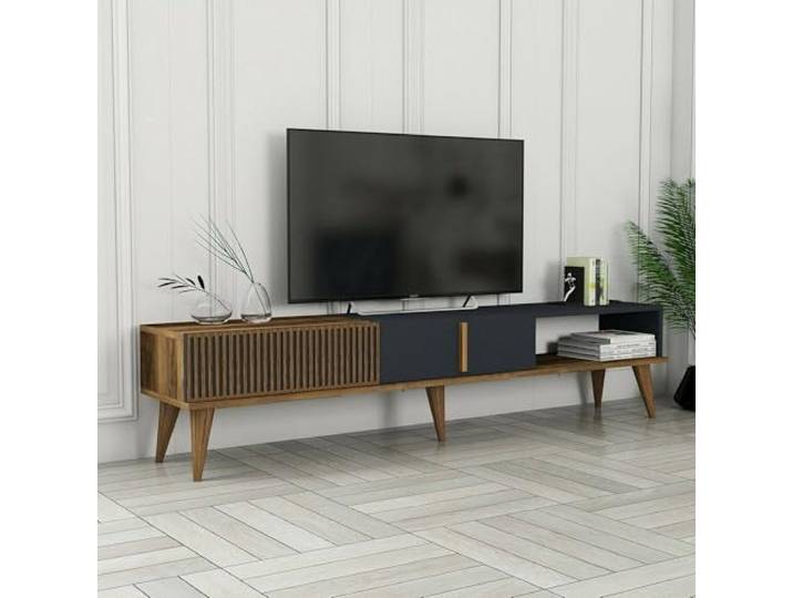 Dmora TV-Schrank Aquila 180x35x40cm Braun mit Schublade