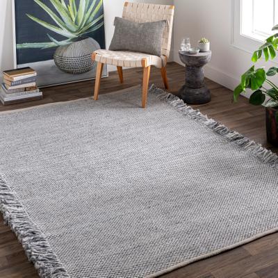 Livabliss Surya Liam Outdoor Safe Modern Solid Fringe Area Rug