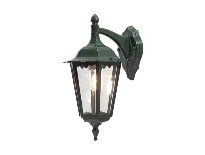 Konstsmide Firenze Applique murale en aluminium laqué vert avec verre transparent