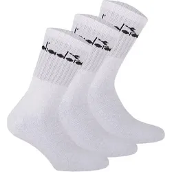 DIADORA Diadora Unisex Tennissocken - 3er Pack, Logo, Größe 43-46 in Weiß Weiß