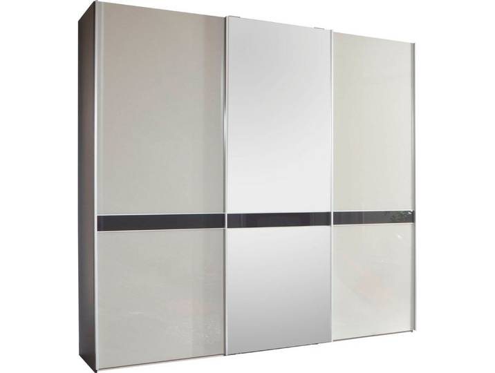 WIEMANN Schwebetürenschrank Rialto hochwertige Glas- und Spiegelfront mit Querriegel