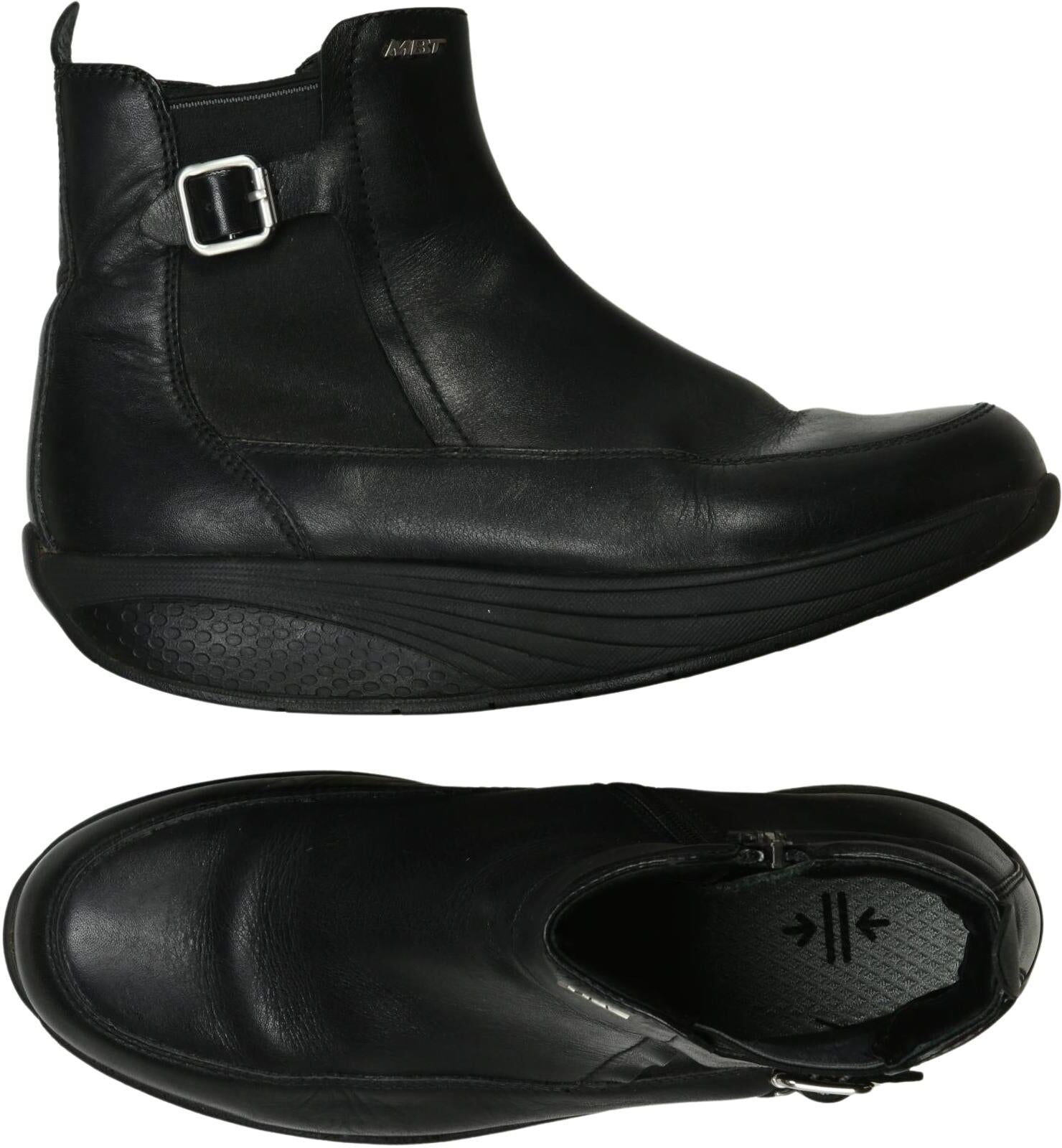 MBT Damen Stiefelette, Schwarz, Gr. EU 37, Leder - Second Hand