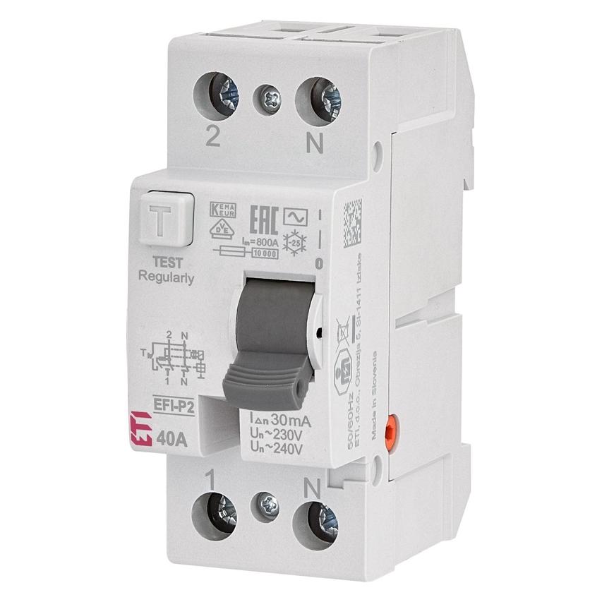 Eti EFI-P2 AC 40/0.03 SROVĖS NUOTĖKIO RELĖ (EFI-P2 AC 40/0.03)