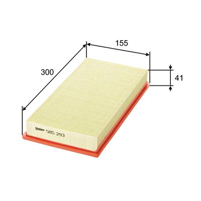 VALEO Luftfilter 585293 Filtereinsatz 41mm für VW