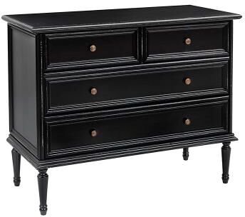 Casa Florentina Emile 4-Drawer Chest - Select Finishes - Distressed Black Over Gray - Ballard Designs