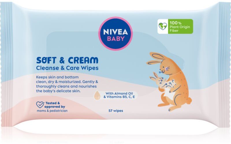 NIVEA BABY Soft & Cream lingettes nettoyantes 57 pcs