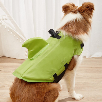 PetsAreLife Shark Dog Safety Life Jacket Green XS