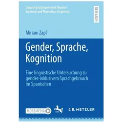 Zapf:Gender, Sprache, Kognition, Sachbücher von Miriam Zapf