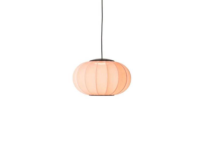 Knit-Wit 45 Oval LED Pendelleuchte Coral - Made By Hand - Schlafzimmer - Stoff / Textil