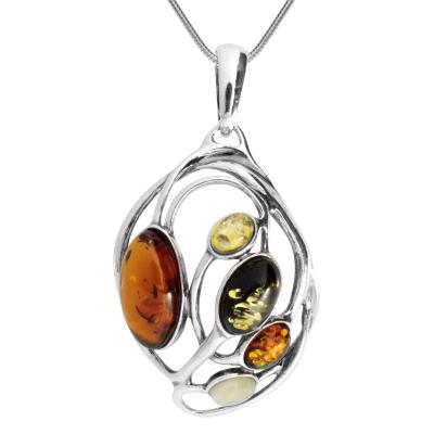 Kette mit Anhänger OSTSEE-SCHMUCK "Ostsee-Schmuck Kette mit Anhänger Loreen" Gr. 60, silber, Halsketten, Damen, 60cm, Silber 925 (Sterlingsilber), L: 42
