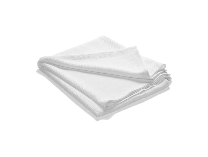 Etol Design Couvre-lit en coton délavé Stripe 260x260 Blanc