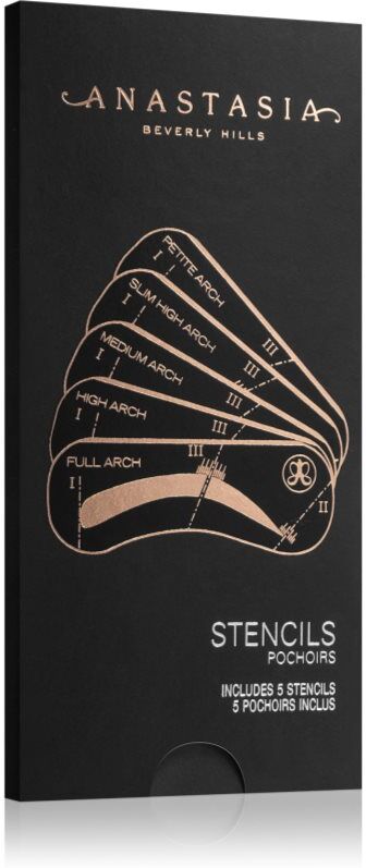Anastasia Beverly Hills Brow Stencils pochoirs sourcils 5 pcs