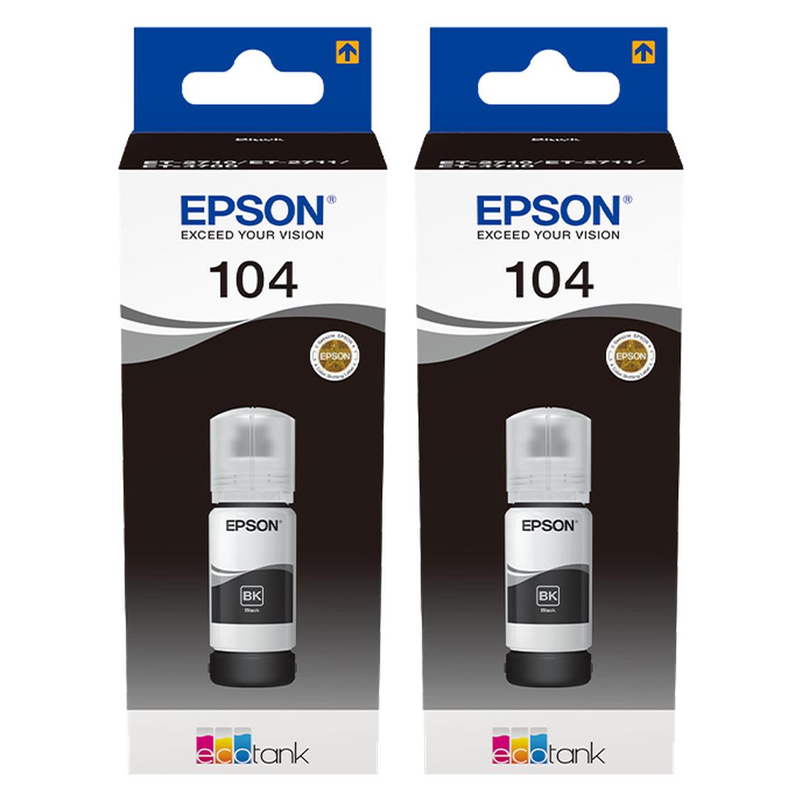 Epson 104 Tintenflaschen Black Duo Pack (BK) (45876561)
