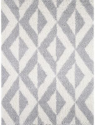 KAS Rugs Pax Plush Mid-Century Chevron Shag Area Rug