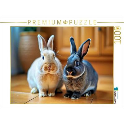 CALVENDO Puzzle Kaninchen, die dein Zuhause wärmen. | 1000 Teile Lege-Größe 64x48cm Foto-Puzzle für glückliche Stunden