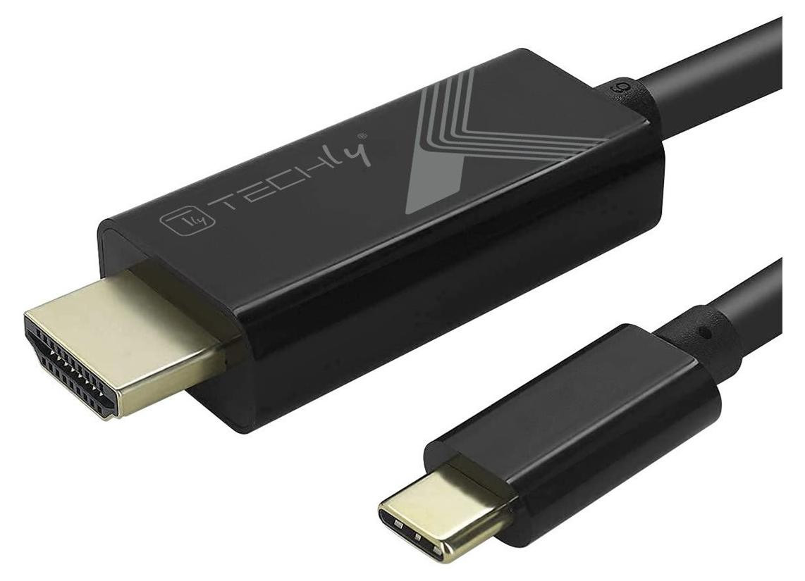 Techly IADAP-USBC-HDMI5TY Adapterkabel USB-C naar HDMI, 4K, 2.0, zwart, 5 meter