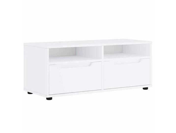 Remise Meuble de télévision/ Meuble TV - VISNES blanc 100 x 40 x 38 cm Bois d'ingénierie JILIMAISON20257301246