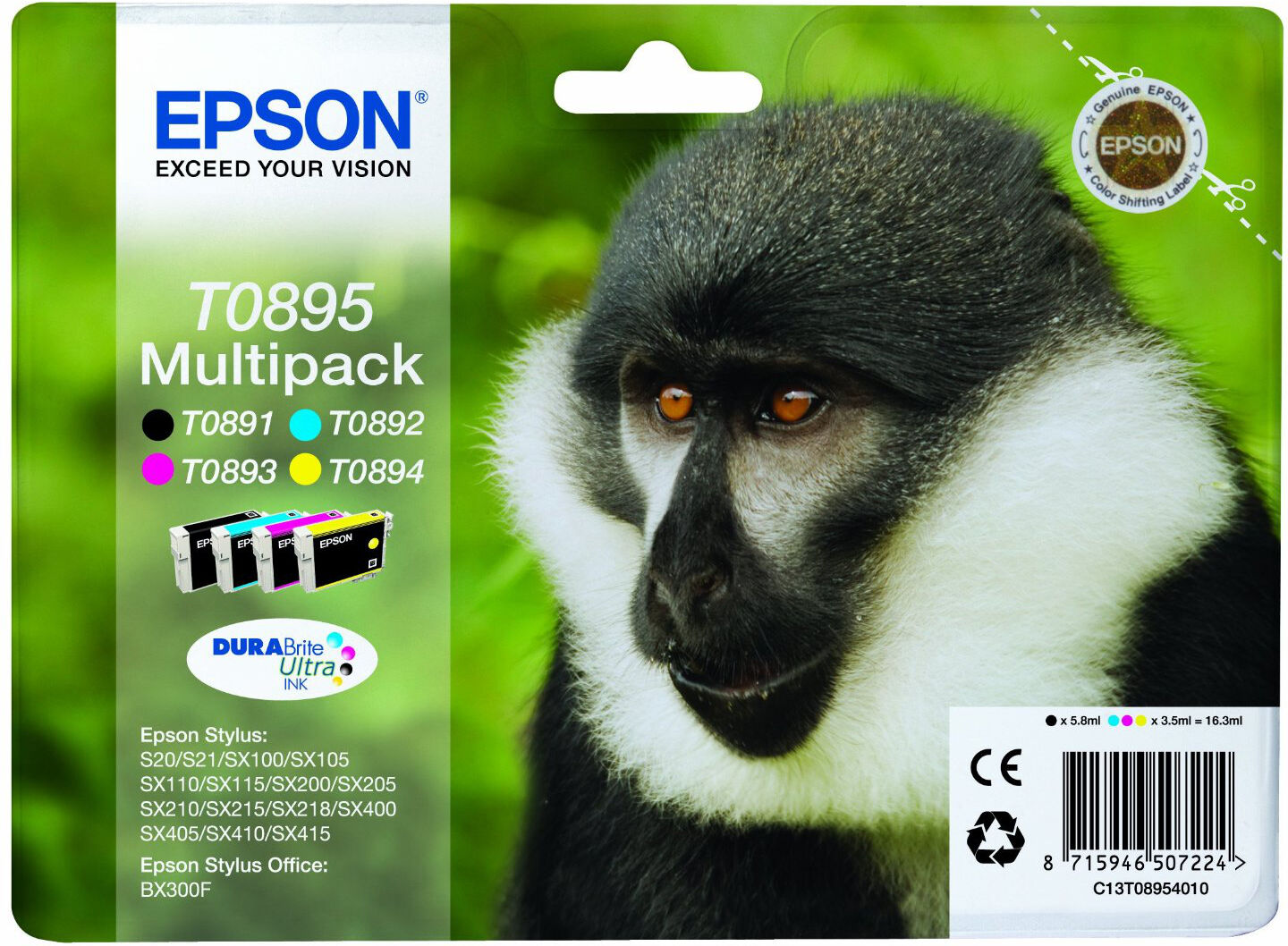 Pack 4x Cartuchos de Tinta Quad S20/SX115/218/BX300 - EPSON