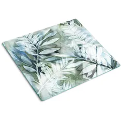 GLASPLATTE 60x52 cm Blätter