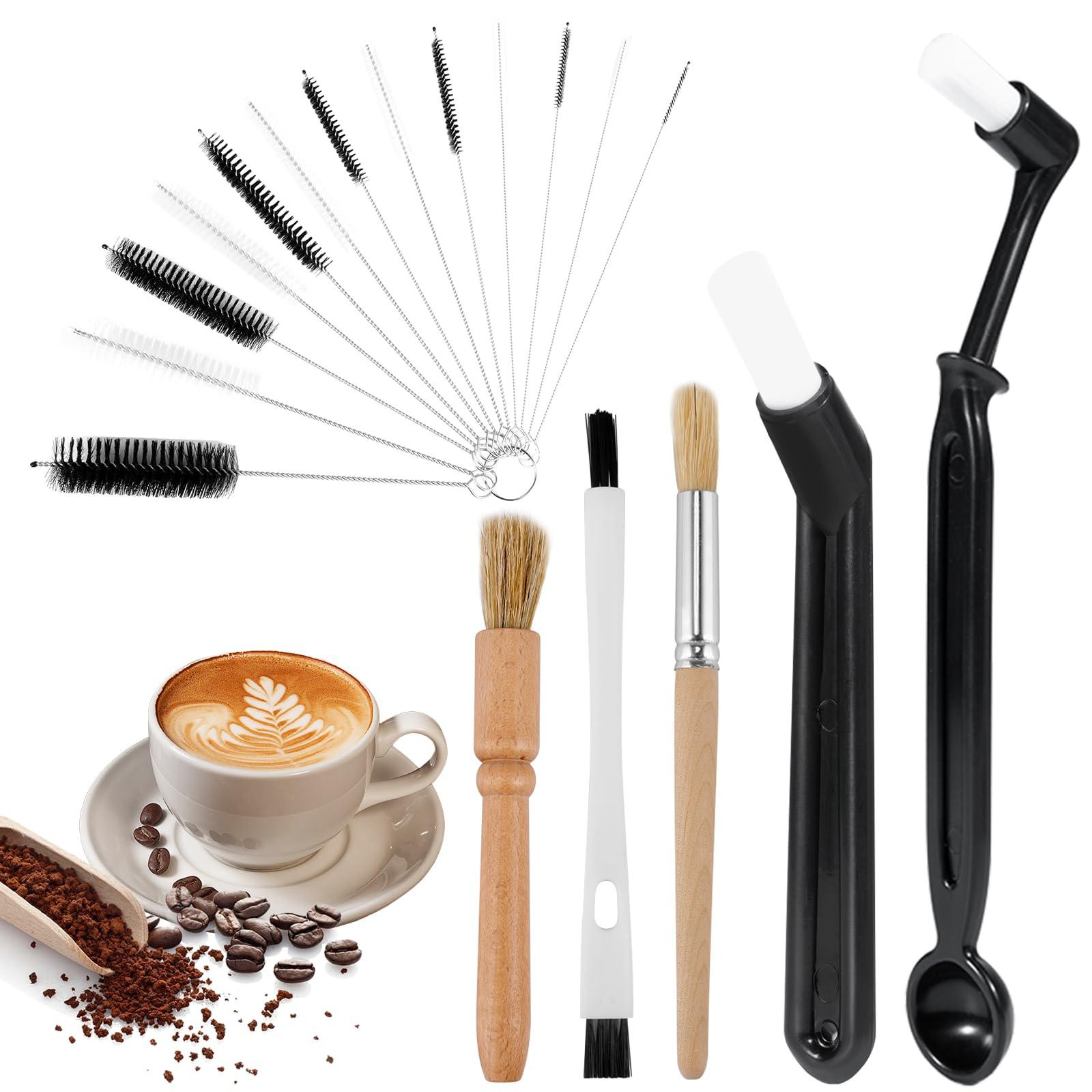 Dripio 15-delige reinigingsset voor koffieapparatuur met borstels voor koffiemachine en koffiemolen