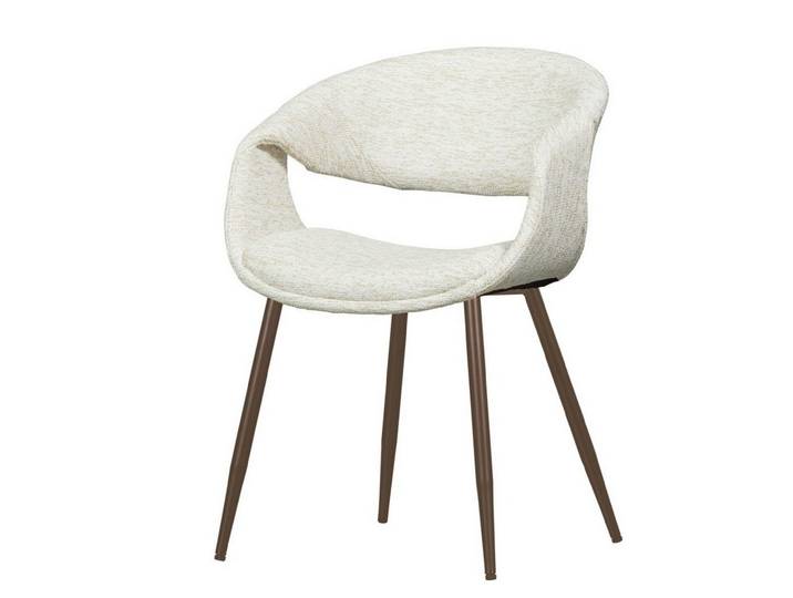 WOOOD Stuhl Yossi aus Webstoff, Natur / Kupfer