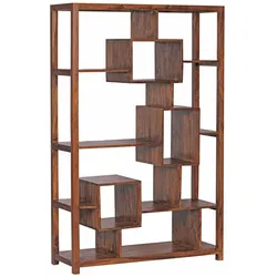 WOHNLING Bücherregal WL1.207 Massiv-Holz Sheesham 115 x 180 cm