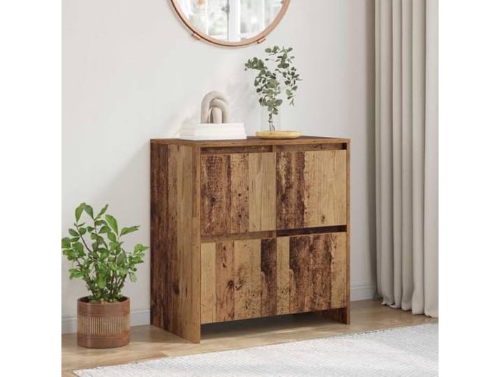 RJPLMFV Anrichte aus Holz, Ingenieur, 70 x 41 x 75 cm 4 Türen, modernes Design, für Wohnzimmer, Esszimmer, einfache Montage