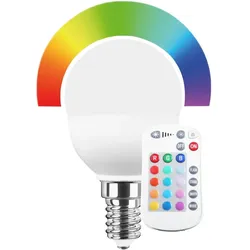 HWH LED SMD Lampe G45, E14, 5,5W, 470lm, 2700K, RGB BLU-49292