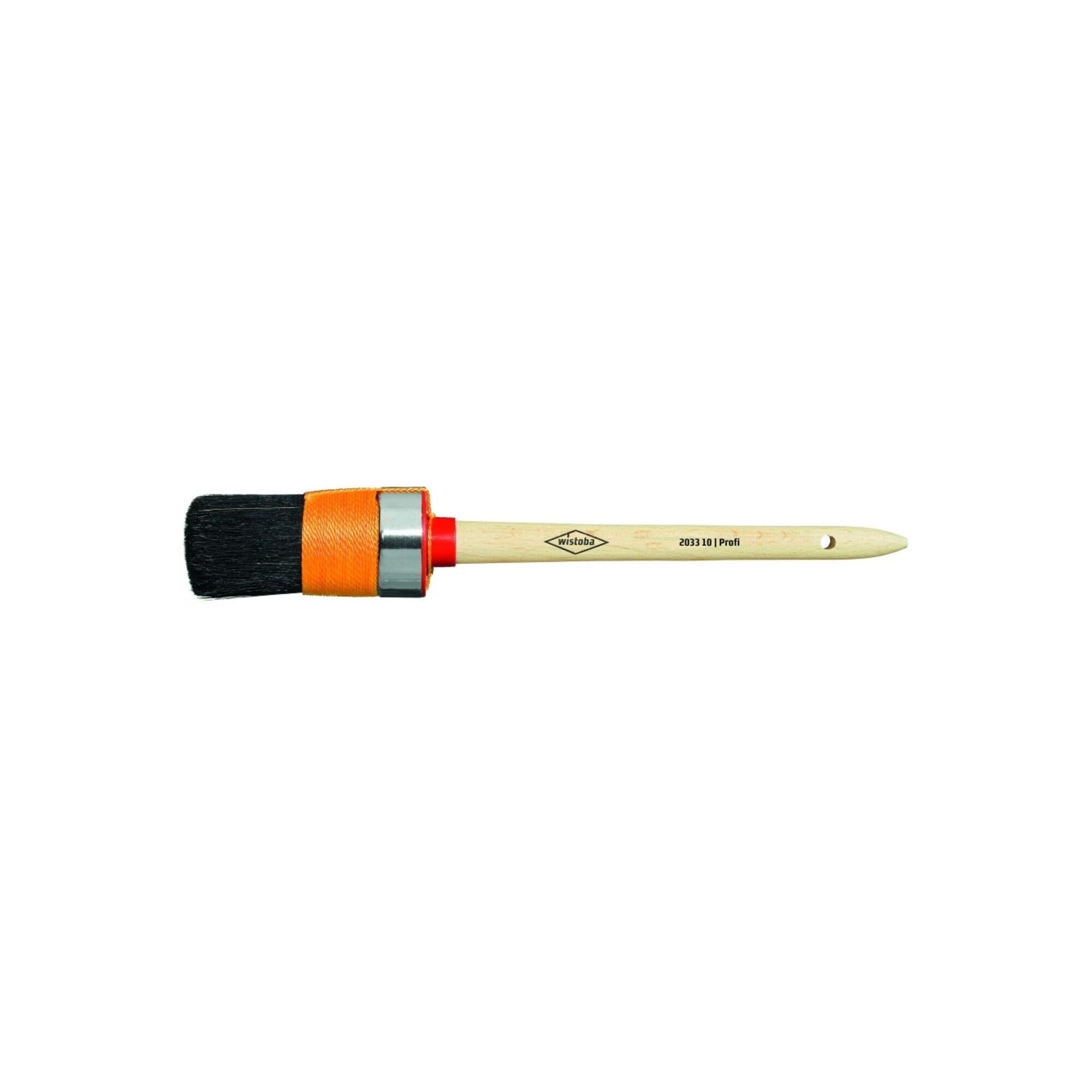 Wistoba Ringpinsel Profi schwarze Borsten Vorband gelb 1-fach Gr. 08, Ø 35 mm (203308)