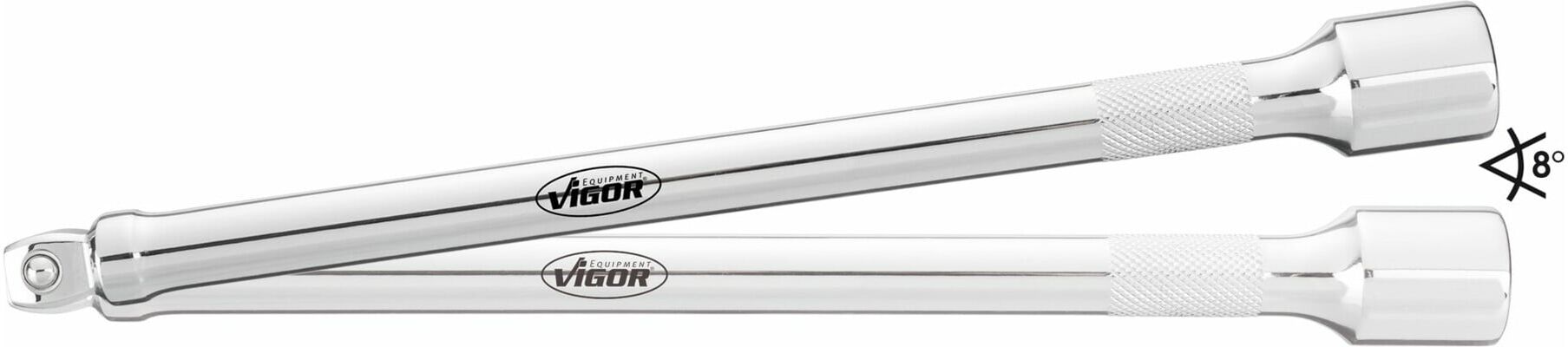 VIGOR Außenvierkant Antrieb 6,3 = 1/4 Zoll Innenvierkant Antrieb 6,3 = 1/4 Zoll Schwenkbare Verlängerung V4311 Vierkant hohl 6,3 mm (1/4 Zoll) Vierkan)