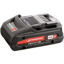 Rothenberger, Werkzeugakku + Ladegerät, Akku 18 V 4,0 Ah Li-HD Akku (18 V)