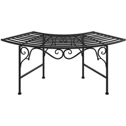 vidaXL Baumbank 113 cm Schwarz Stahl