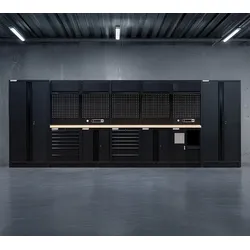 FEISTOS Werkstatteinrichtung EOS Blackline 14 | Metall Werkstattschrank - Schwarz