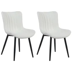 CLP 2er Set Stühle Largo Kunstleder   Farbe: weiß, Material: Kunstleder
