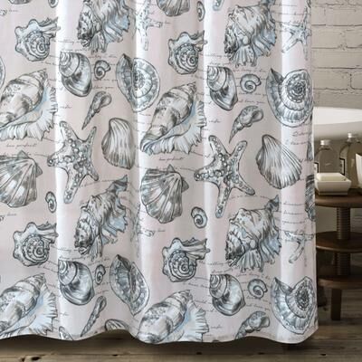 Cruz Bath and Shower Curtain, Linen by Barefoot Bungalow in Linen (Size OS)