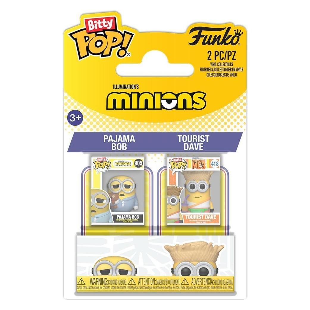Funko Minions Bitty POP! Vinyl figurines Pajama Bob & Tourist Dave 2 cm (FUBP0359)