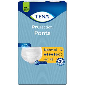 TENA Inkontinenz-Pants ProTection Normal, Unisex, Größe L (100-135cm), Einweg, 5,5 Tropfen, 30 Stück