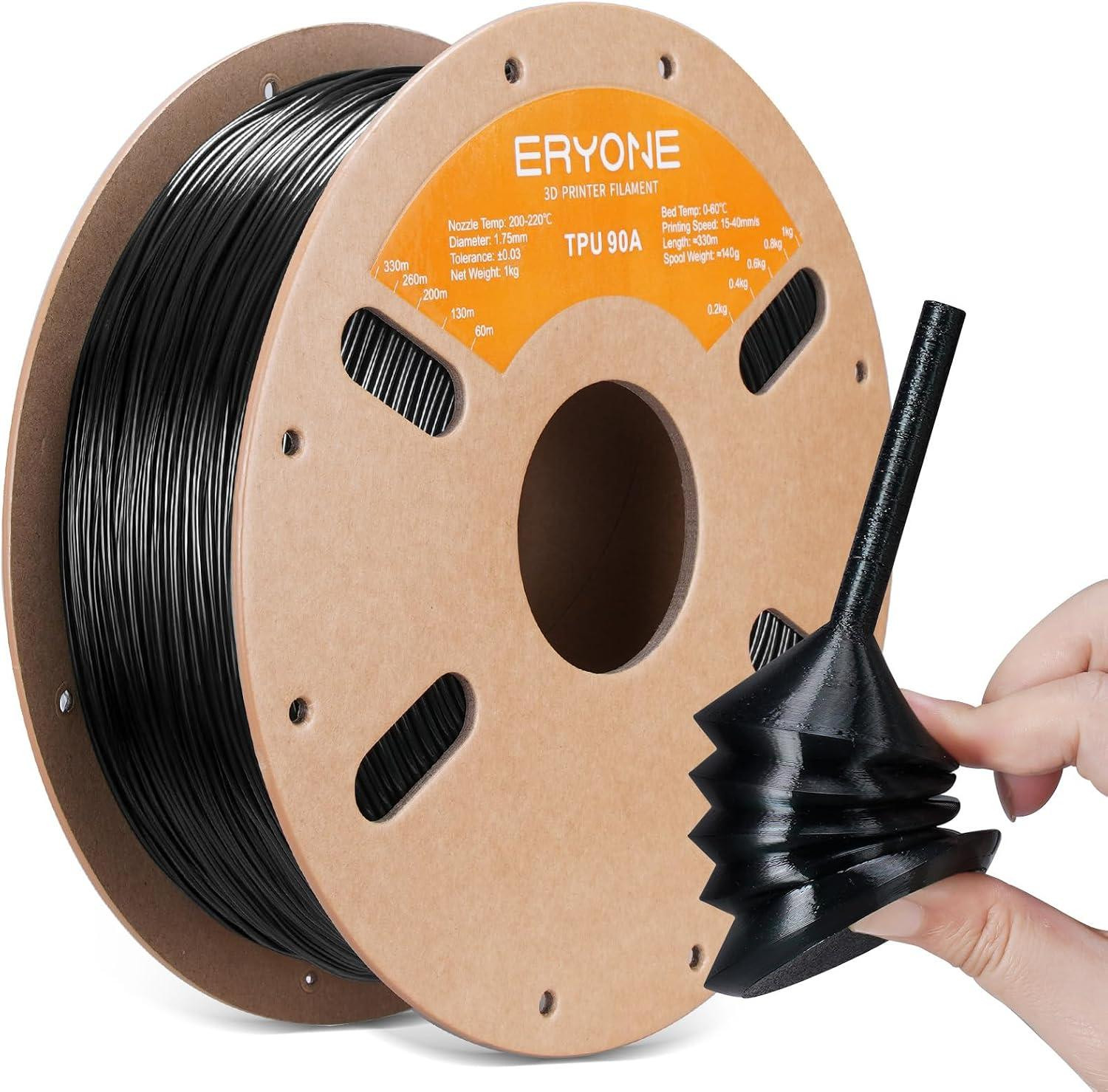 Merkloos TPU filament flexibel 1,75 mm 1 kg voor 3D-printen
