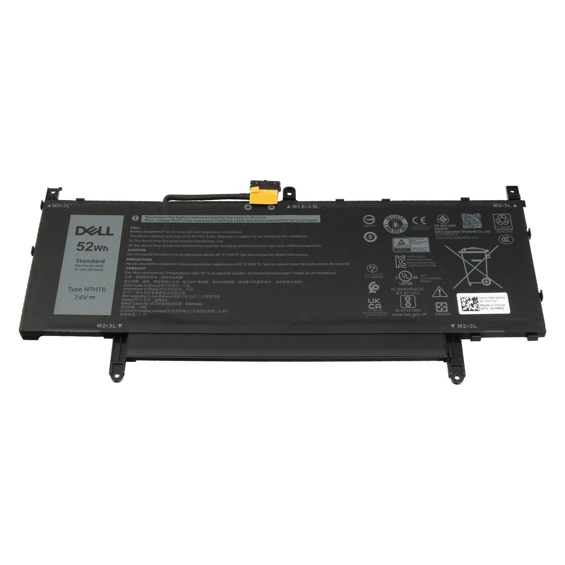 Dell Battery, 52WHR, 4 Cell (4 Zellen) (HYMNG)
