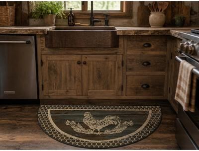 Mayberry Rug American Destination Farm Life Nylon Washable Lodge Rug