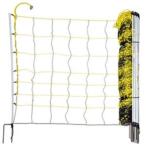 Horizont Weidezaunnetz horinetz high energy 14592, Schafnetz, 90 cm x 50 m, gelb/schwarz, elektrifizierbar, mit Doppelspitze