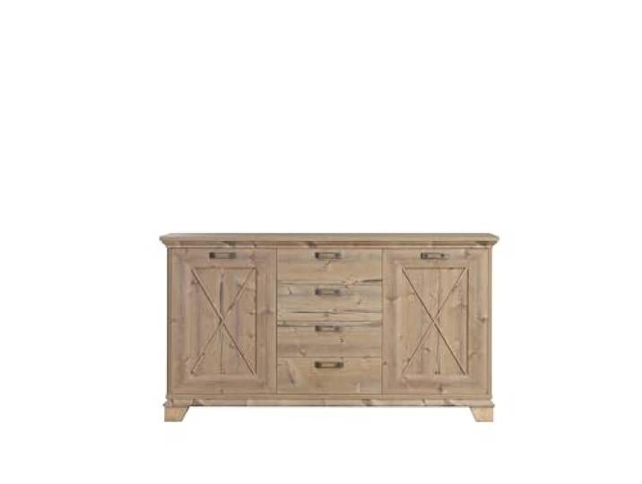 möbelando Kommode >Nepal < in braun - 175x97,2x45cm (BxHxT)