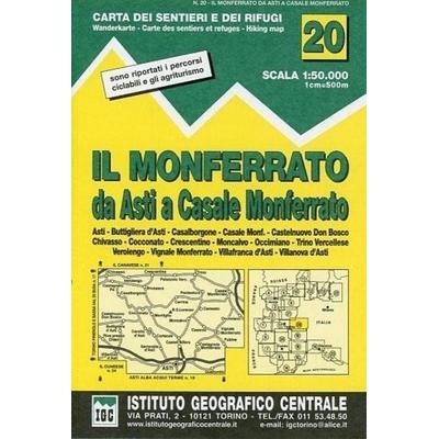 Carta n. 20 Il Monferrato 1:50.000. Carta dei sentieri e dei rifugi, Taschenbuch von , Geo-Center, 978-88-964552-0-3