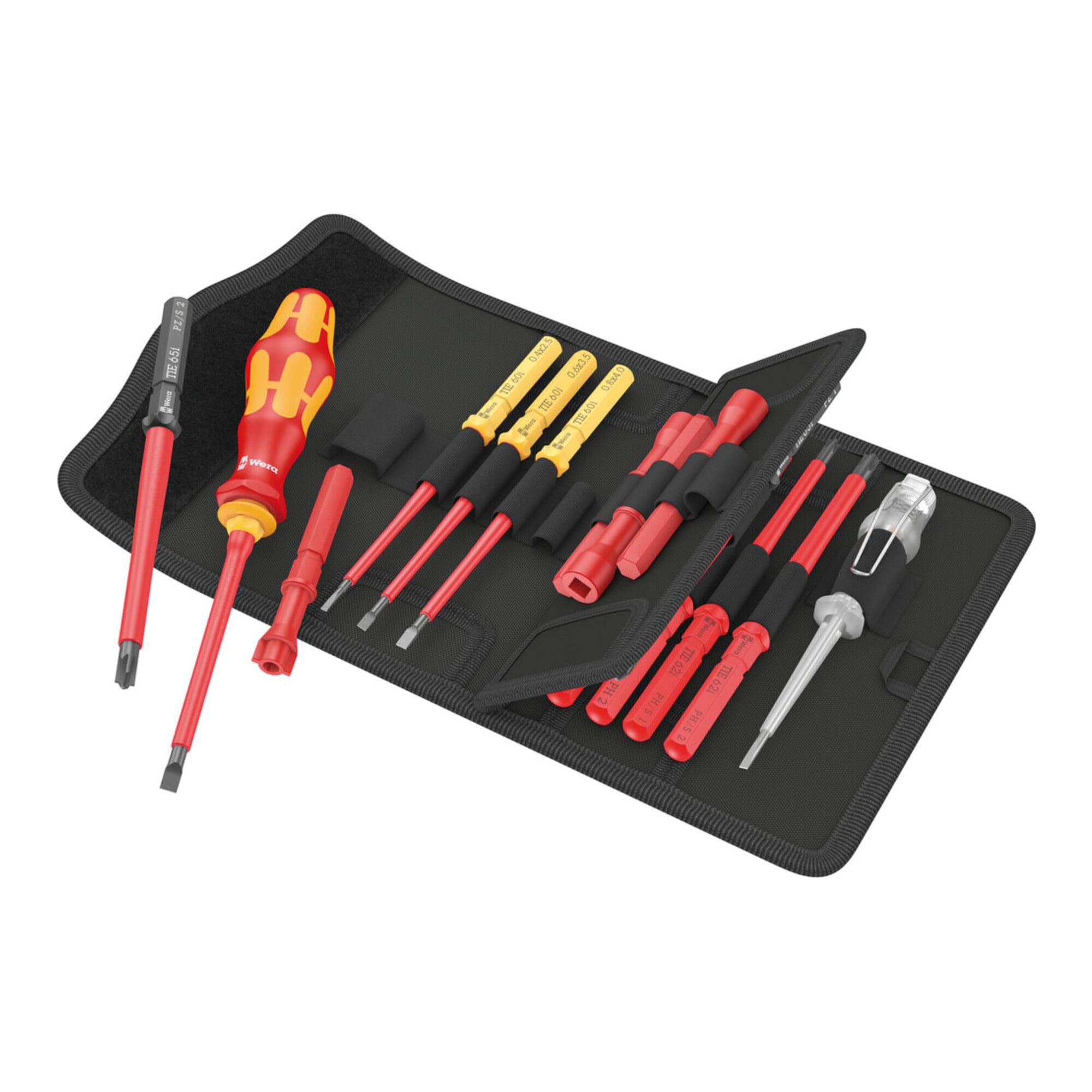 Wera VDE-Wechselklingen mit Handhalter, Kraftform Kompakt VDE 18 Universal 1 Tool Finder, 18-teilig (05006613001)