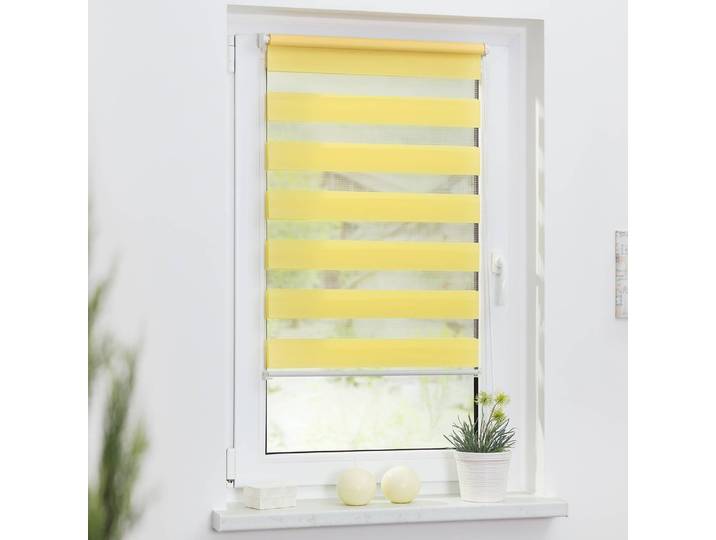 Store enrouleur jour nuit Piasek I 100 x 150cm Jaune