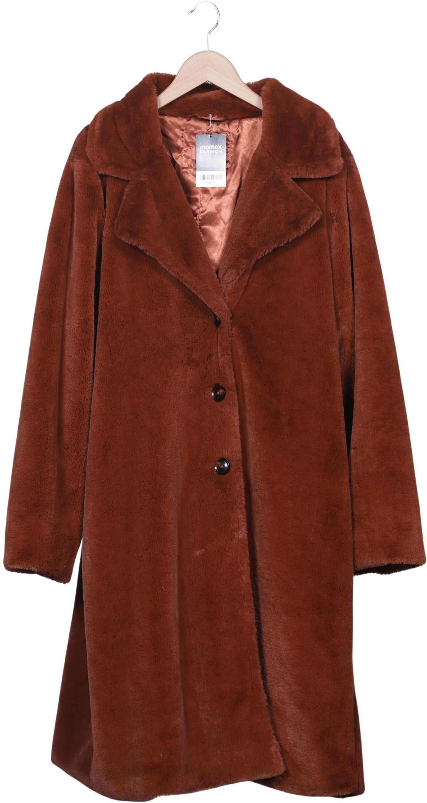 Ulla Popken Damen Mantel, Braun, Gr. 4Xl, Synthetik - Second Hand